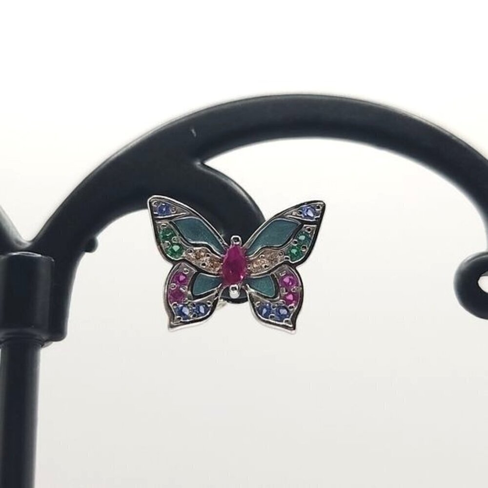 Multicolored Butterfly Stud Earrings (NWOT) - Picture 2 of 5